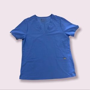 Figs technical collection scrub top. This is ceil blue